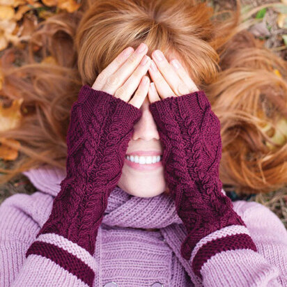 "Birgitta Wristwarmers" - Gloves Knitting Pattern in MillaMia Merino Wool - knitting pattern