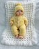 P157 Bodysuit and Hat for Doll or Baby