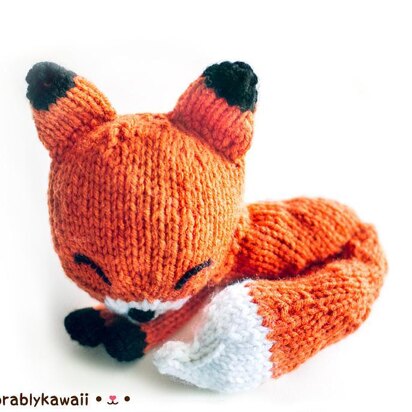 Knit Sleepy Fox Amigurumi - knitting pattern