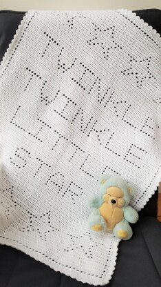 Twinkle Twinkle Filet Blanket