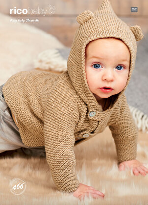 Babies Hooded Jackets in Rico Baby Classic DK - 466 - Downloadable PDF
