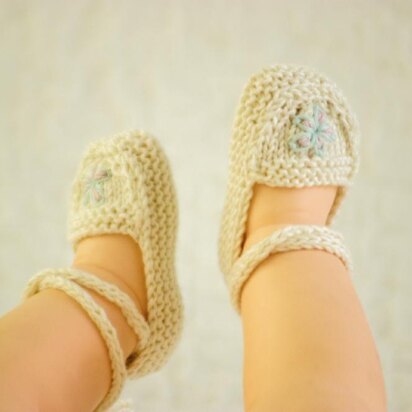 Baby Ballet Shoes - knitting pattern