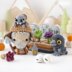 4-in-1 halloween night crochet pattern graveyard amigurumi tutorial mini kingdom DIY raven spider zombie howto digital PDF file by AradiyaToys (Olka Novytska)