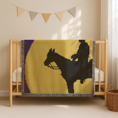 Moon Cowboy Blanket Corner-to-Corner CROCHET PATTERN