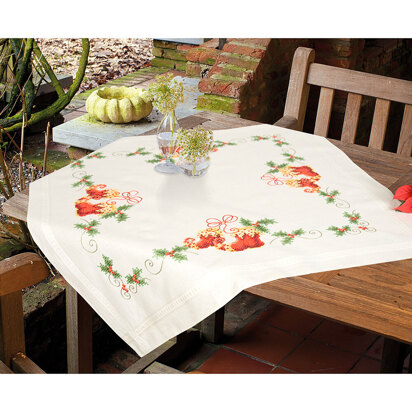 Vervaco Tablecloth Christmas socks Cross Stitch Kit
