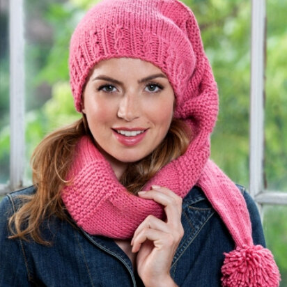 Scarf Hat in Caron One Pound - Downloadable PDF