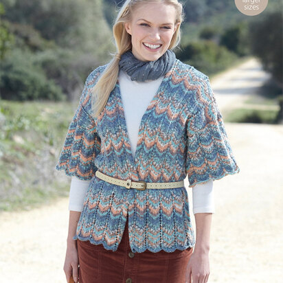 Kimono Jacket in Sirdar Crofter DK - 7337 - Downloadable PDF