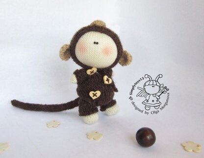 Pebble doll  Monkey