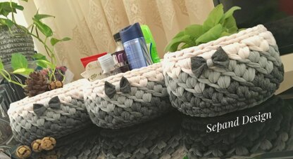 Zpaghetti (t-shirt) yarn basket-grey