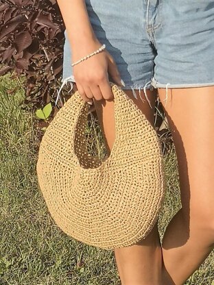 Zora Raffia Hobo Handbag