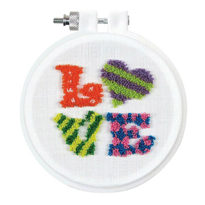 Design Works Love Punch Needle Kit - 9cm x 9cm