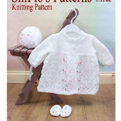 Lacy Diamonds Matinee Knitting Pattern #73