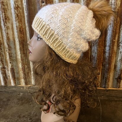 Spiral Ribbed Hat -- a loom knit pattern