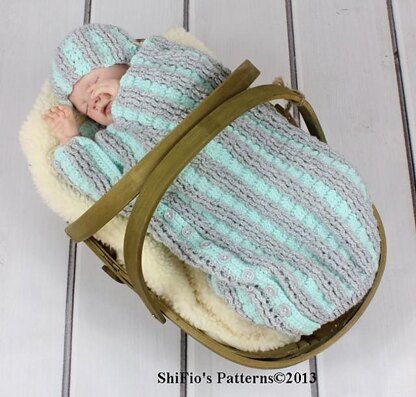 231- Pleated Baby Cocoon Crochet Pattern #231