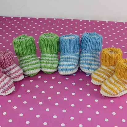 Baby Easy Stripe Booties