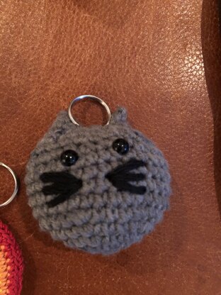 Crocheted Cat Keyring