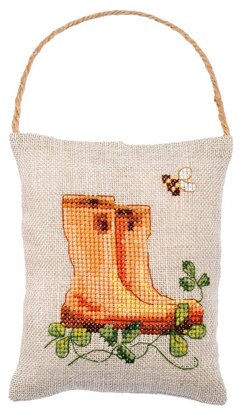 Vervaco Deco Cushion Garden Set Of 3 Cross Stitch Kit - 11cm X 13cm/4.4in X 5.2in