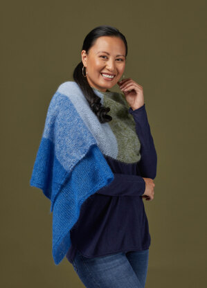 1261 Cold Spring Oasis -  Shawl Knitting Pattern for Women in Valley Yarns Southampton by Valley Yarns