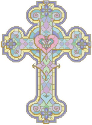 Stained Glass Cross - PDF