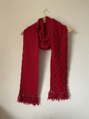 Chunky Red Scarf