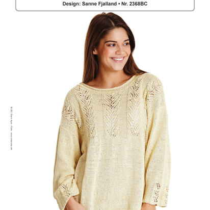 Leaf Patterned Sweater in BC Garn Soft Silk - 2368BC - Downloadable PDF