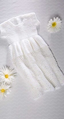 Baby Crochet Christening Gown in Premier Yarns Everyday Baby - PEBSP003 - Downloadable PDF