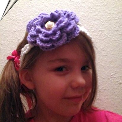 Crochet Flower Headband Pattern For Baby Girl Easy Irish Rose