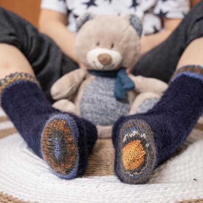 Kid socks "Waterfalls" - knitting pattern