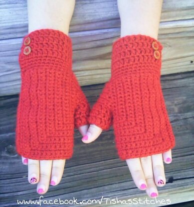 Fingerless Mitts (Mitre Style)