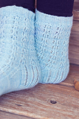 Helada Lace Socks in SweetGeorgia Bulletproof Sock - Downloadable PDF