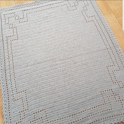 Basic Border Blanket Crochet Pattern - US Terms