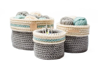 Baskets with fold over