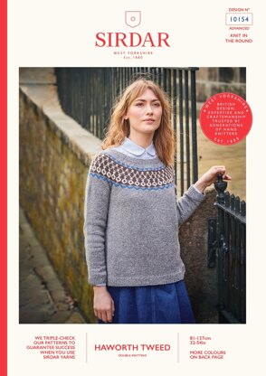 Fairisle Yoke Jumper in Sirdar Haworth Tweed - 10154 - Downloadable PDF