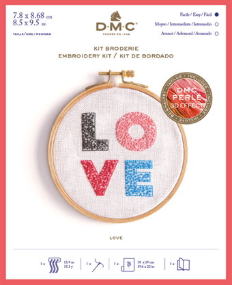 DMC Love Kit - Small Printed Embroidery Kit