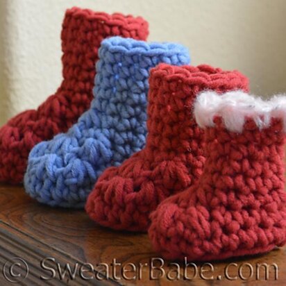 #184 Chunky Crochet Booties