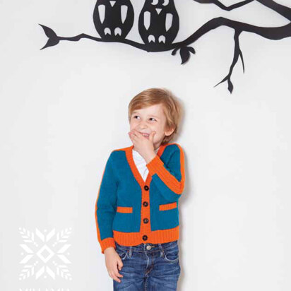 "Luca Cardigan" - Cardigan Knitting Pattern For Boys in MillaMia Merino Wool