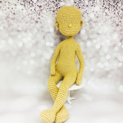 Doll body, crochet doll, amigurumi doll, doll body base Crochet pattern by  Oxana Tim