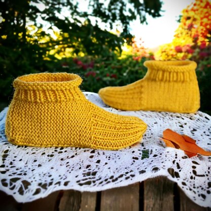 Granny Slippers with a Cuff