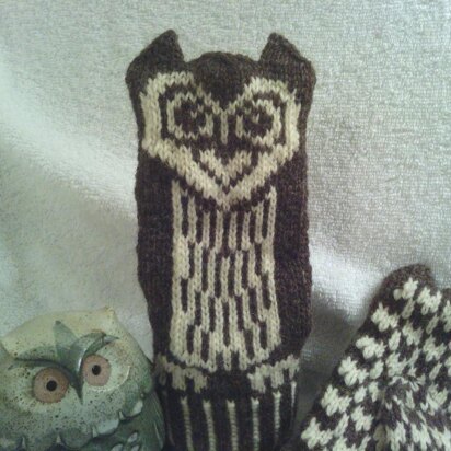 Screech Owl Mittens