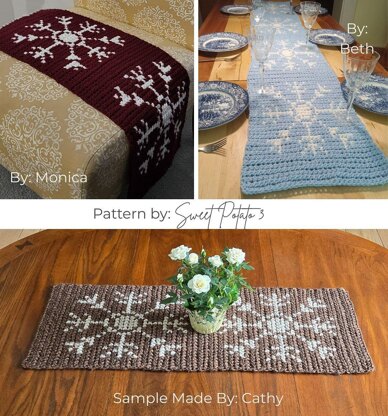 Winter Snowflake Table Runner