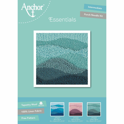 Anchor Green Wave Punch Needle Kit