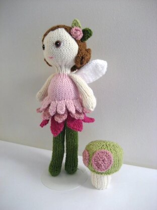 Fairy Doll and Mushroom Knit Pattern Set