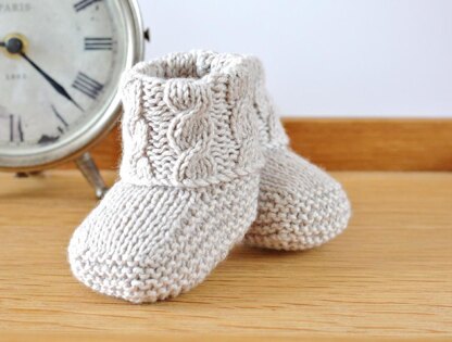 Cable Cuff Booties