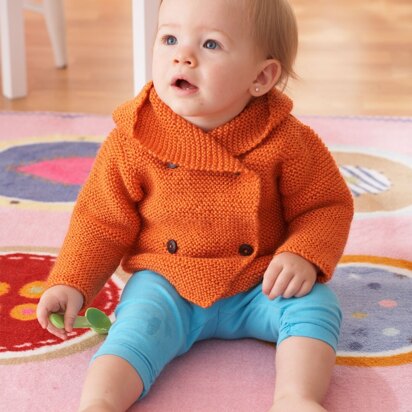 Garter Stitch Hooded Jacket in Bernat Softee Baby Solids - knitting pattern