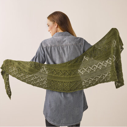 910 Ekanite - Shawl Knitting Pattern for Women in Valley Yarns Charlemont