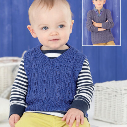 Tank Top and Sweater in Sirdar Snuggly Baby Bamboo DK - 4524 - Downloadable PDF