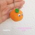 Orange keychain crochet pattern