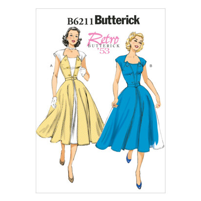 Butterick Kleid und Gürtel für Damen B6211 - Schnittmuster