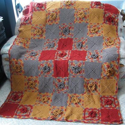 Vintage Garden Bloom Afghan