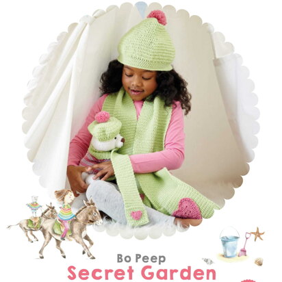 Secret Garden Scarf & Beret in West Yorkshire Spinners Bo Peep Luxury Baby DK - Downloadable PDF